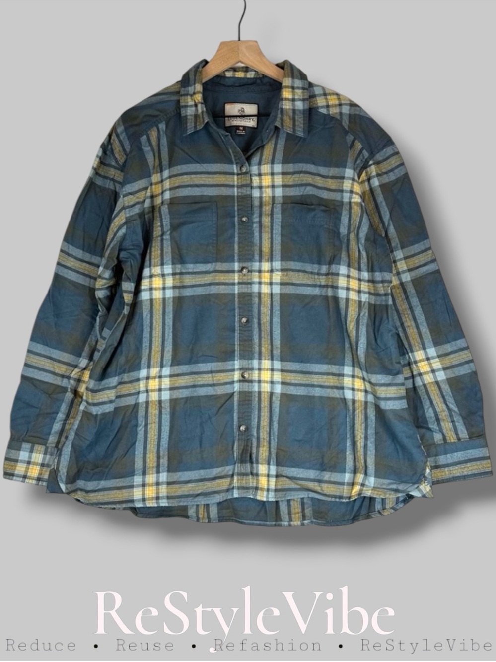 LEGENDARY WHITETAILS Women’s Size 1X Shirt Top Plaid Flannel Button Down